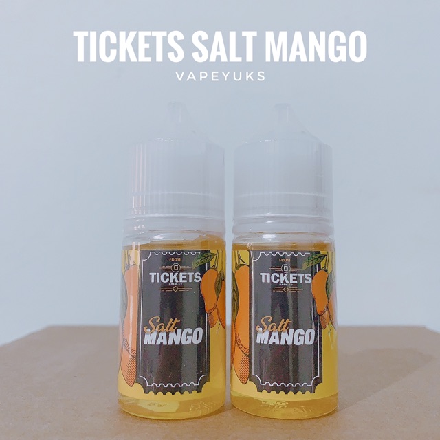 Tickets Salt Mango Liquid Tickets Saltnic Rasa Mangga Mint 30ml