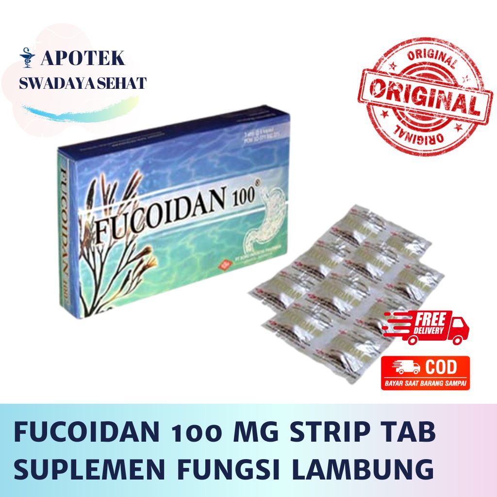 FUCOIDAN 100 MG STRIP TAB - Suplemen Kesehatan Obat Fungsi Lambung