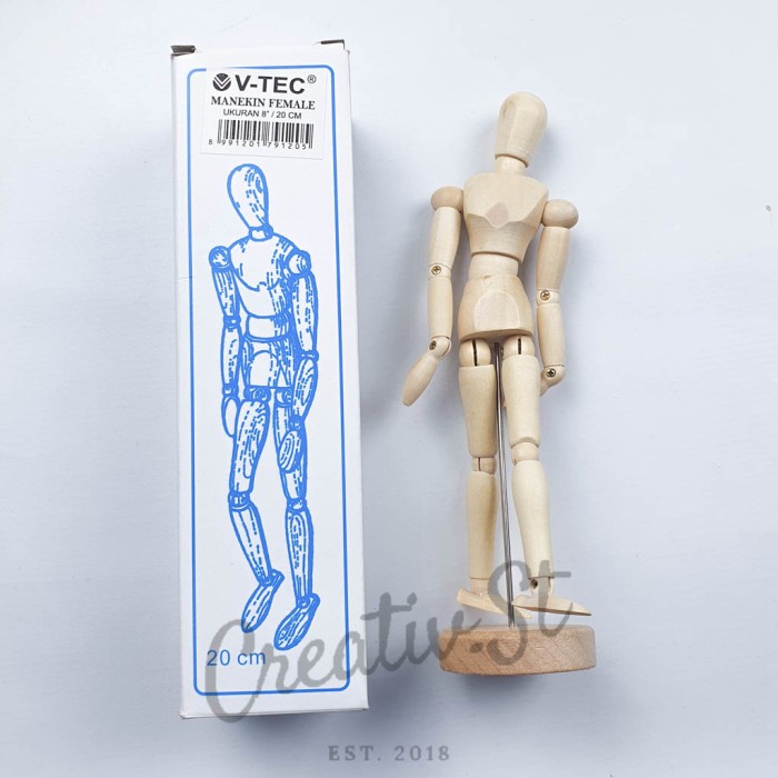 

Manekin Kayu Gambar 20 cm - 20 cm Female