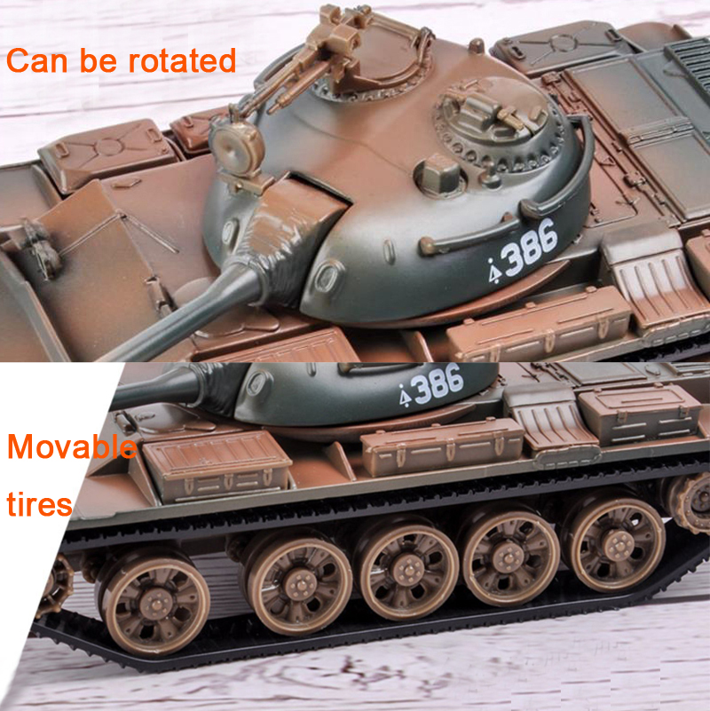 Miniatur Diecast Tank Tempur Soviet T55 T-55 MBT Skala 1 / 43 Bahan Alloy Untuk Mainan / Koleksi