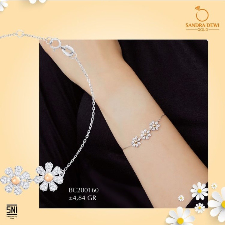 Gelang Sandra Dewi Gold Flower Daisy Collections BC200160