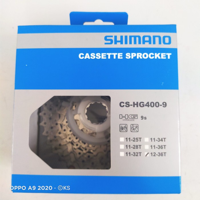 SPROKET SHIMANO 9 SPEED HG 400 12 - 36 T