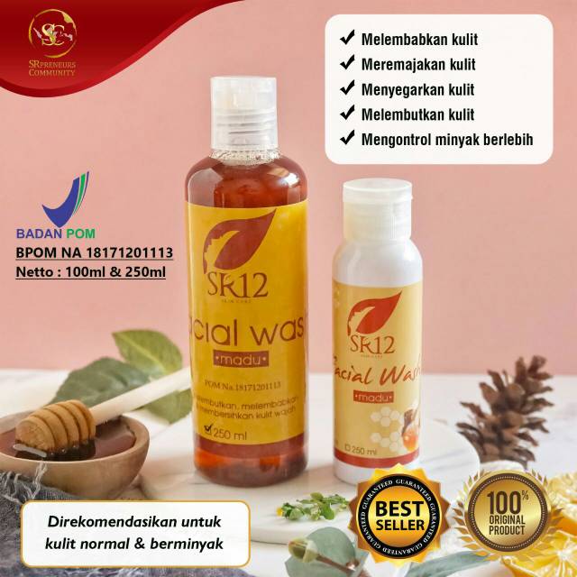 FACIAL WASH HONEY SR12/FACIAL WASH MADU SR12/ BEST SELLER FW MADU SR12