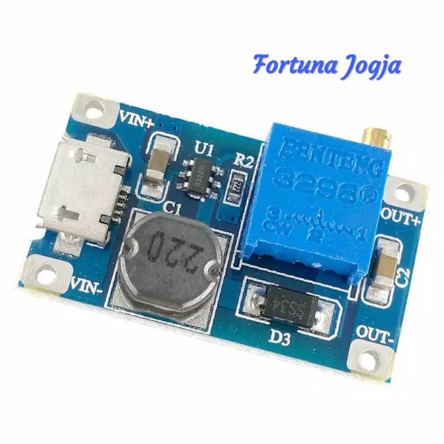Modul MT3608 Micro USB Step Up 2A Power Booster Regulator DC Mini XL6009 Module