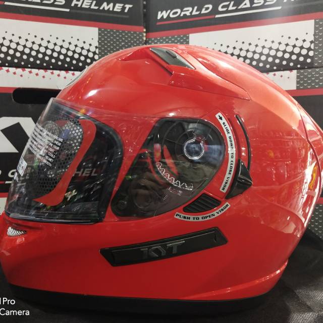 HELM KYT K2R SOLID FIRE RED/ KYT K2RIDER POLOS MERAH