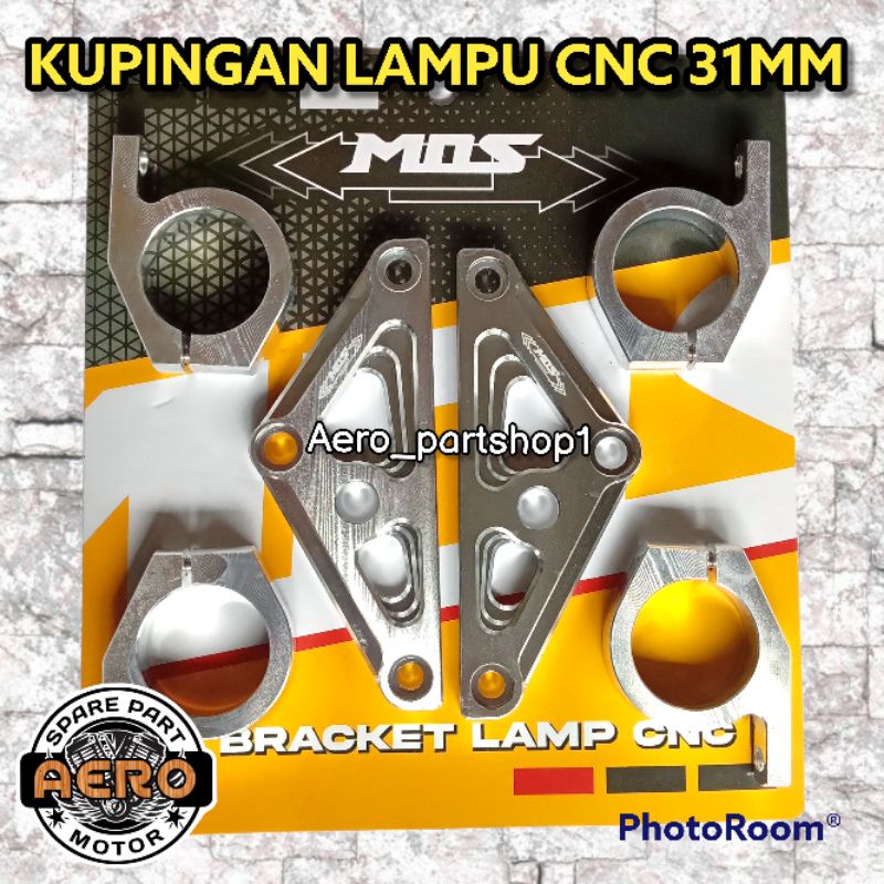 Kupingan lampu CNC 31MM merk MOS