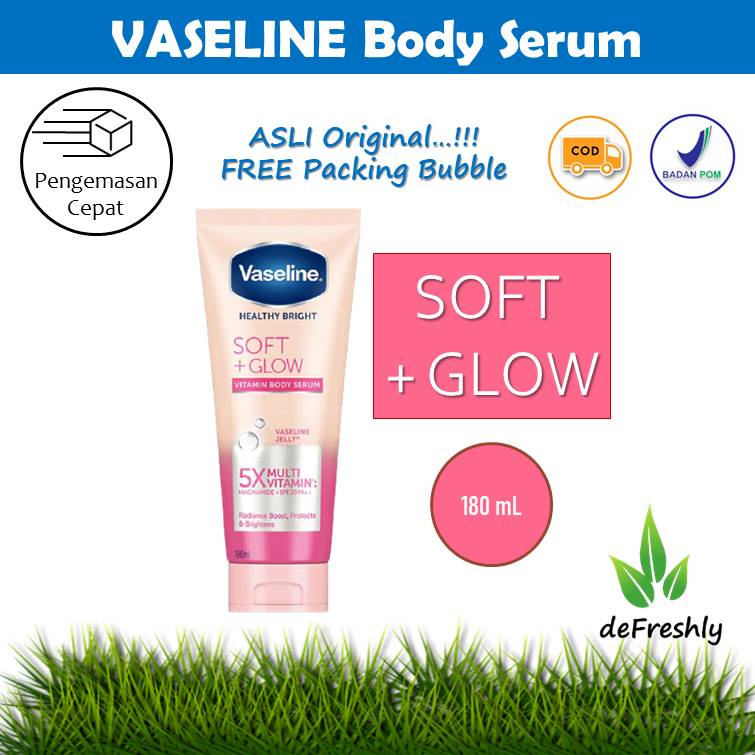 ❤ defreshly ❤ Vaseline Hand Body Lotion Serum | Soft Glow | Firm Glow | Fresh Glow | Hijab Bright - Serum Kulit, Serum Badan, Serum Glow (180 Ml)