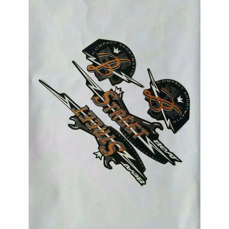 sticker stripping body Beat Street hitam 2020