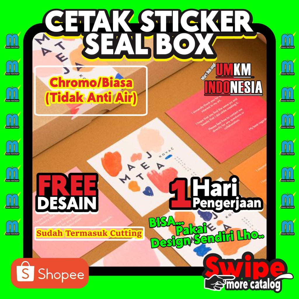 

cetak stiker segel packaging packing sticker box sticker label segel packing stiker sealbox