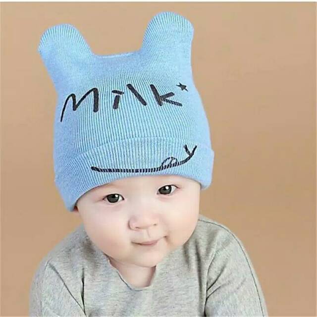 Topi bayi baru lahir topi bayi rajut topi baby milk topi rajut bayi