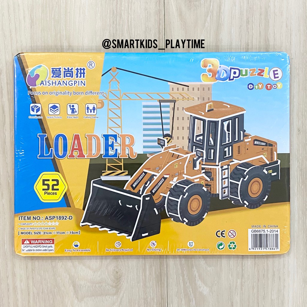 3D Puzzle Konstruksi | Puzel Vehicle Konstruksi - Pazel - DIY - Mainan Kreatif