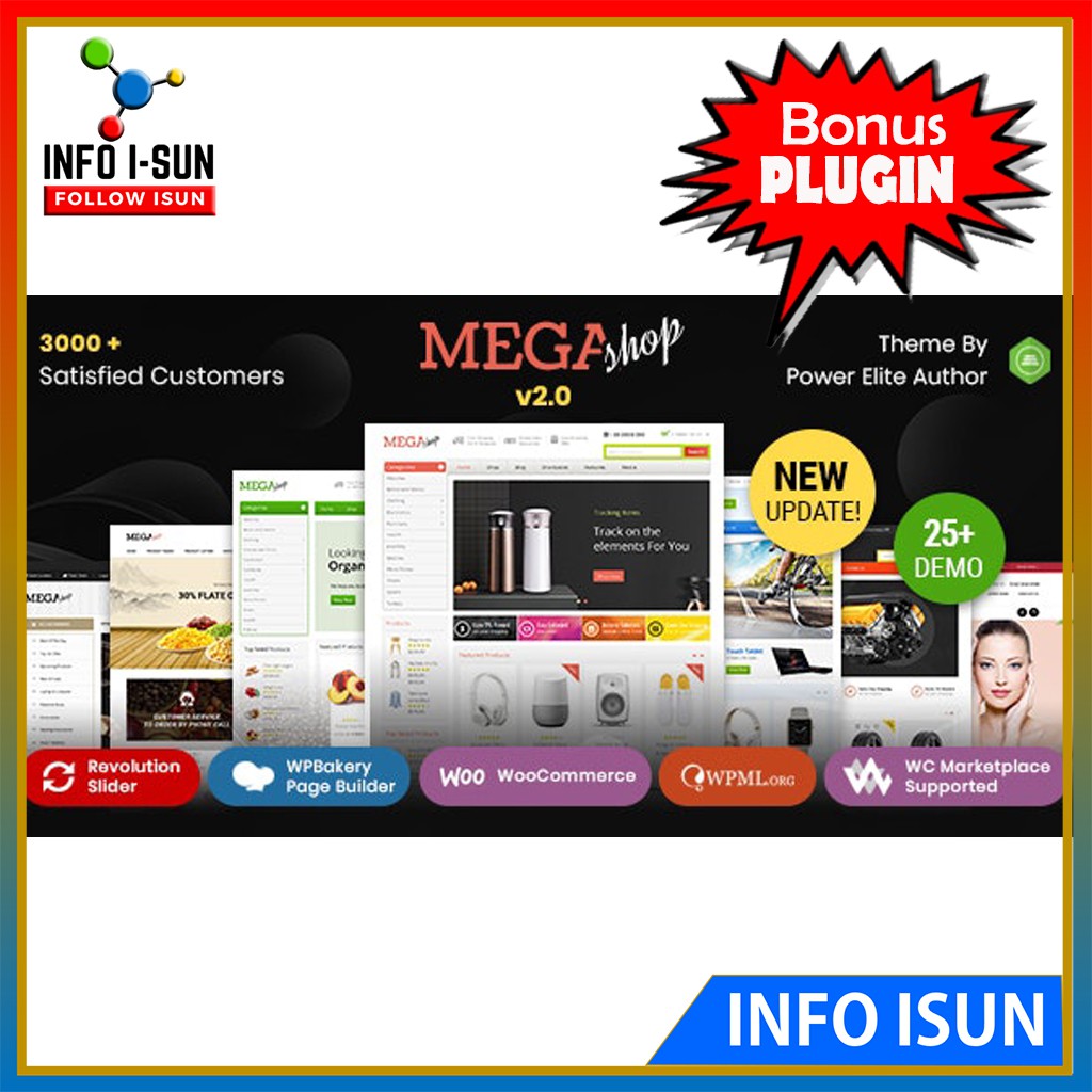 Template Wordpress Premium - Toko Online MEGASHOP WOOCOMMERCE