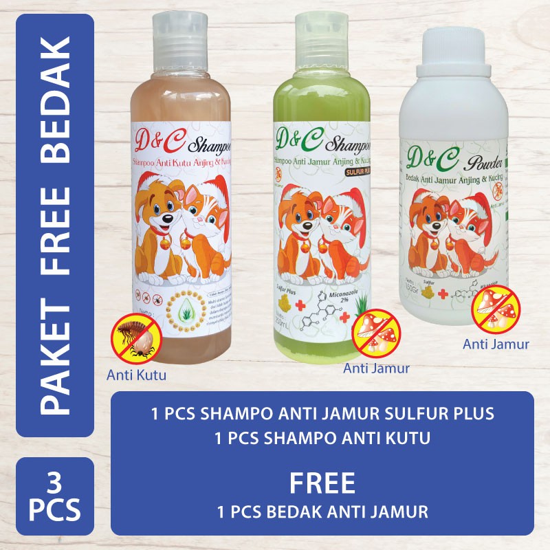 D&C Shampo Anti Kutu & Shampo Anti Jamur SP Free Bedak Anti Jamur