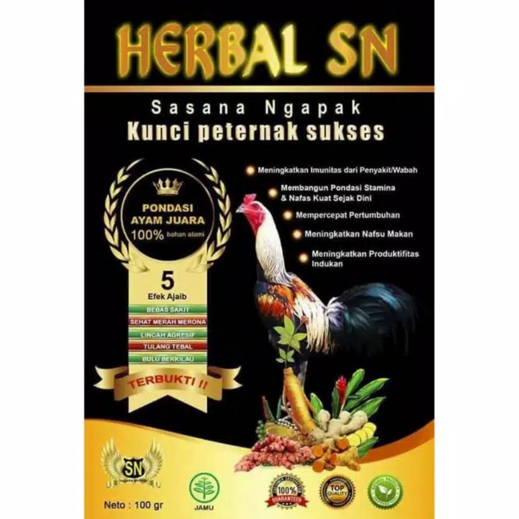 

Jamu Ayam Herbal SN 35 gram 100% Bahan Alami