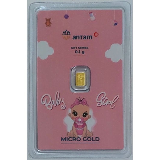 Logam Mulia Antam Hartadinata Gift Series Baby Girl 0.1 Gram