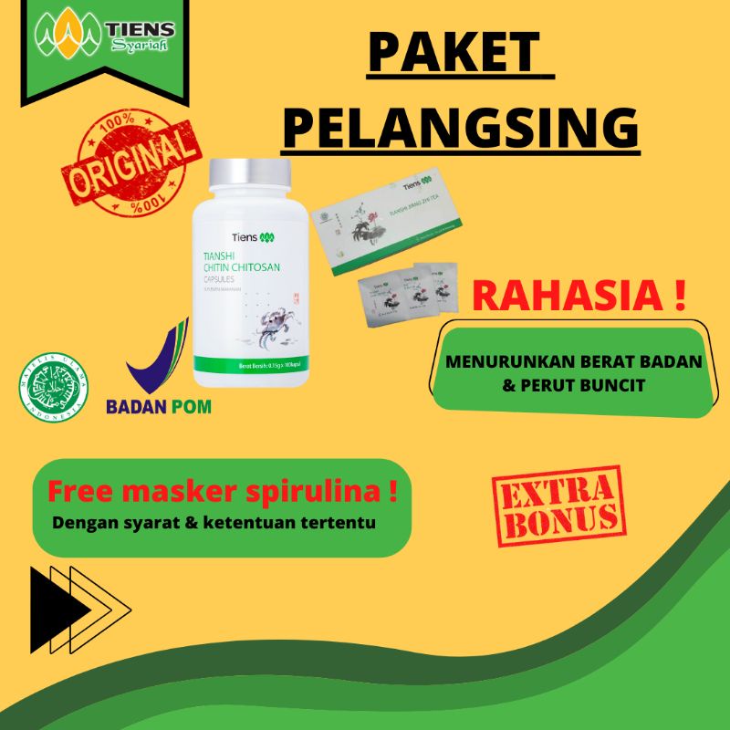 (TERLARIS) PAKET SUPLEMEN PELANGSING TUBUH JIANG ZHI TEA DAN CHITIN CHITOSAN PENURUN BERAT BADAN DIE