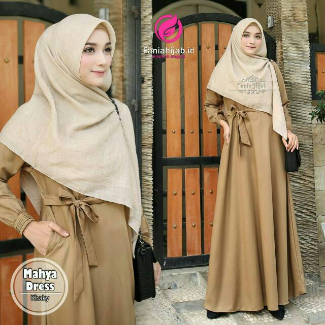 Mahya Dress Khaky TOYOBO by Fania Hijab