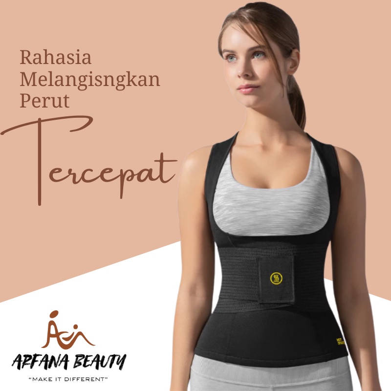 Corset Pelangsing Korset Bakar Lemak Perut Cami Hot Shaper+Waist Trainer Pengurus Perut Buncit