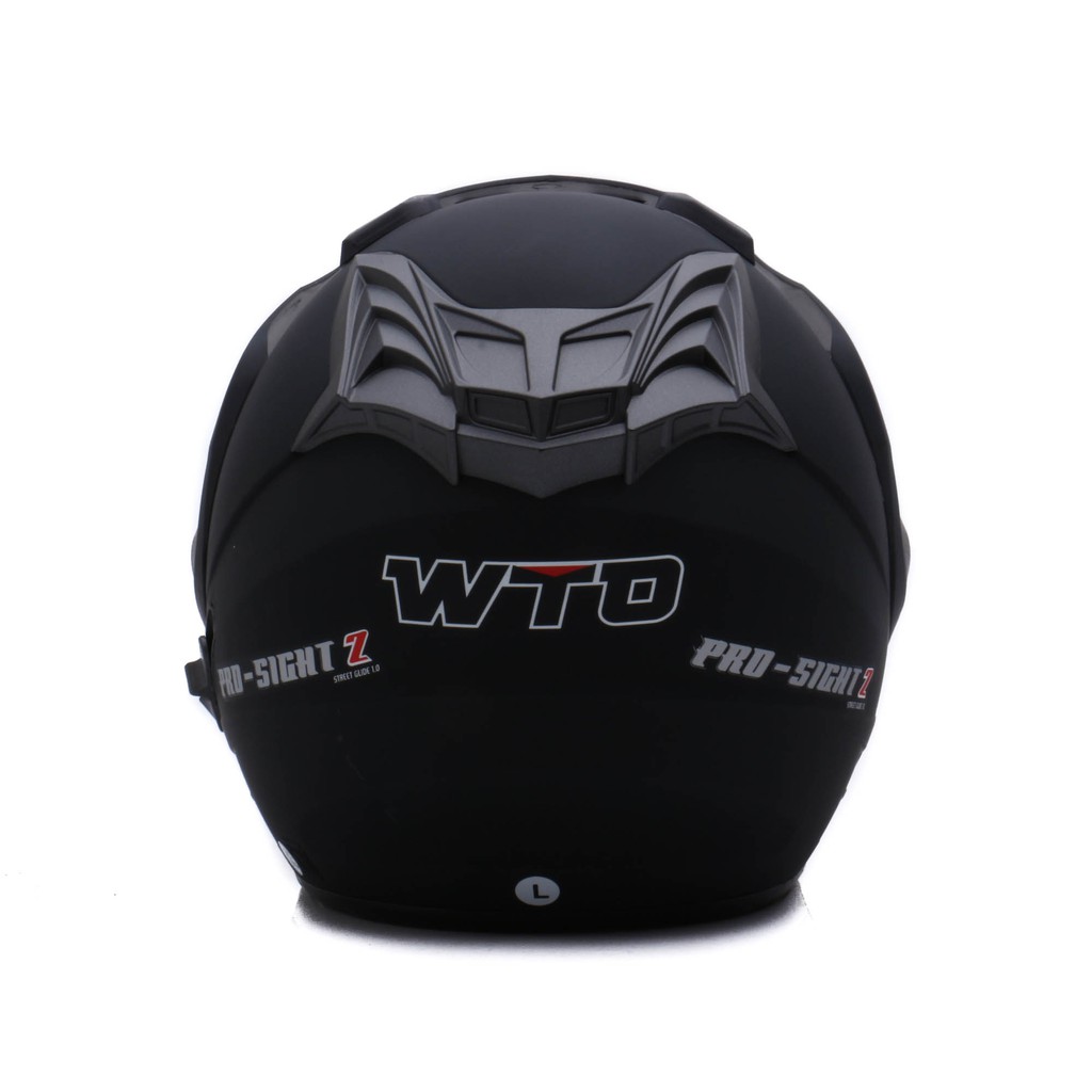 [Helm Dewasa] WTO Helmet Pro-Sight - Hitam Doff + Promo Gratis Sarung Tangan