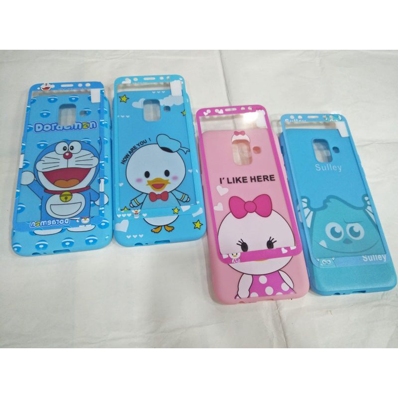 CASE MOTIF KARTUN + TEMPERED GLASS SAMSUNG A6 2018