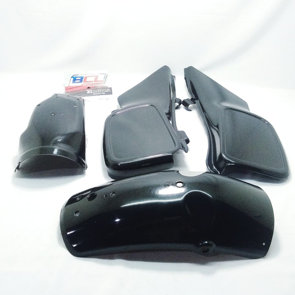Spakbor Belakang TS 125 Non Ori Hitam Spakbor Kolong TS 125 Cover Samping TS Merk Crossbone Sepaket