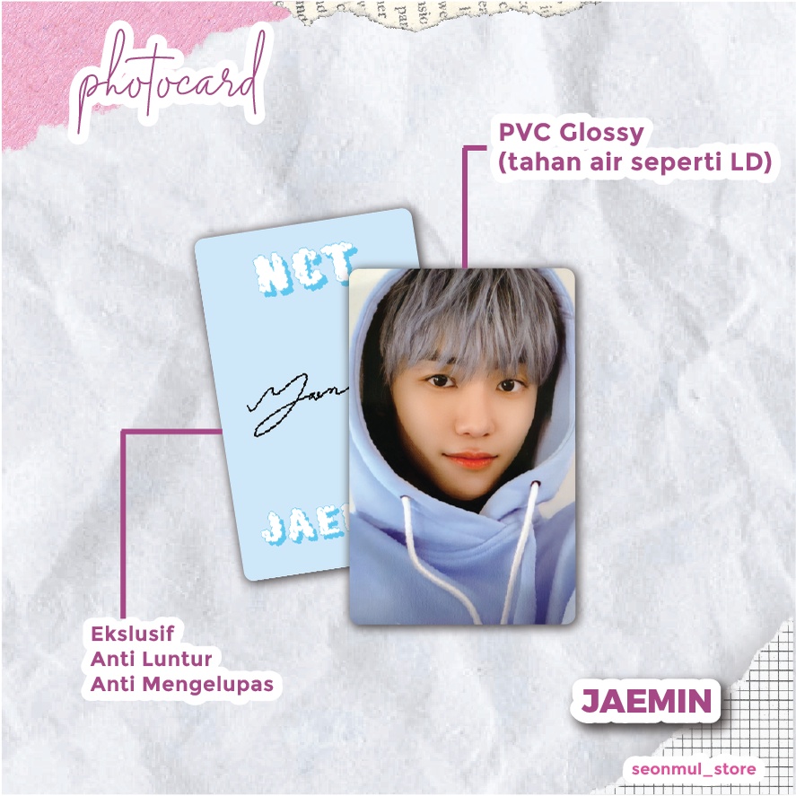 RARE!! PHOTOCARD PC NCT HOODIE / PC JAEMIN HOODIE BIRU / PC HAECHAN HOODIE UNGU / PC MARK HOODIE IJO / PC JISUNG HOODIE COKLAT