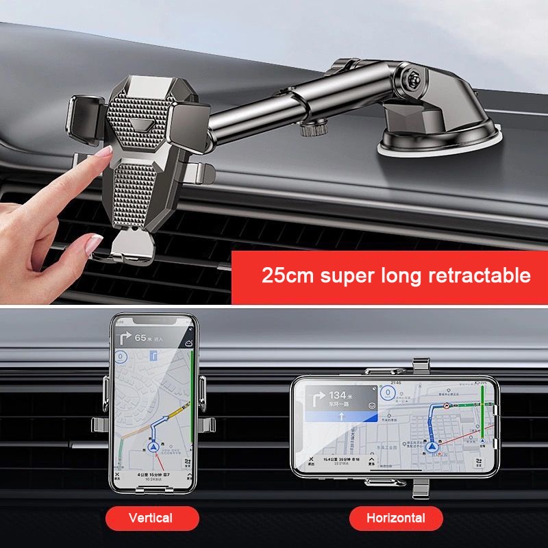 Bracket Stand Holder Handphone / GPS Universal Bahan ABS Anti slip Dengan Suction Cup Untuk Mobil