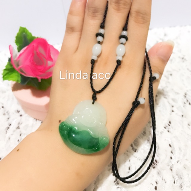 kalung budha giok asli ，kalung giok bisa di tarik