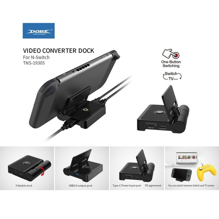 Dobe Video Converter Dock Nintendo Switch TNS-19305