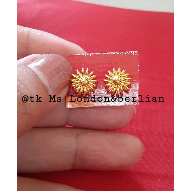 Anting Cantik /Simple /Bunga matahari.3gr Mas London LM Mas 24K 99,99%. Best Seller.