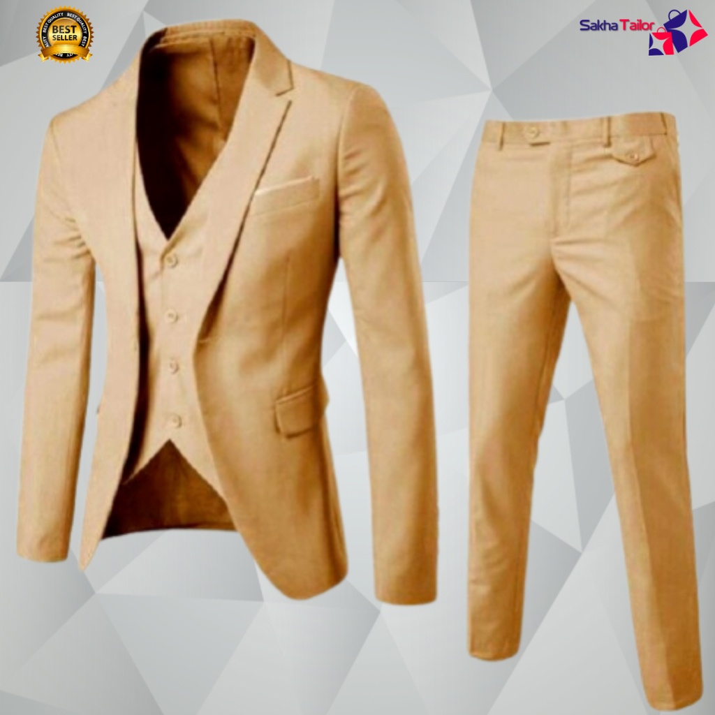 Setelan Jas Pria - Stelan Jas Pria, Setelan Jas, Setelan Blazer, Jas Pria - Slim Fit, Formal, Pengan