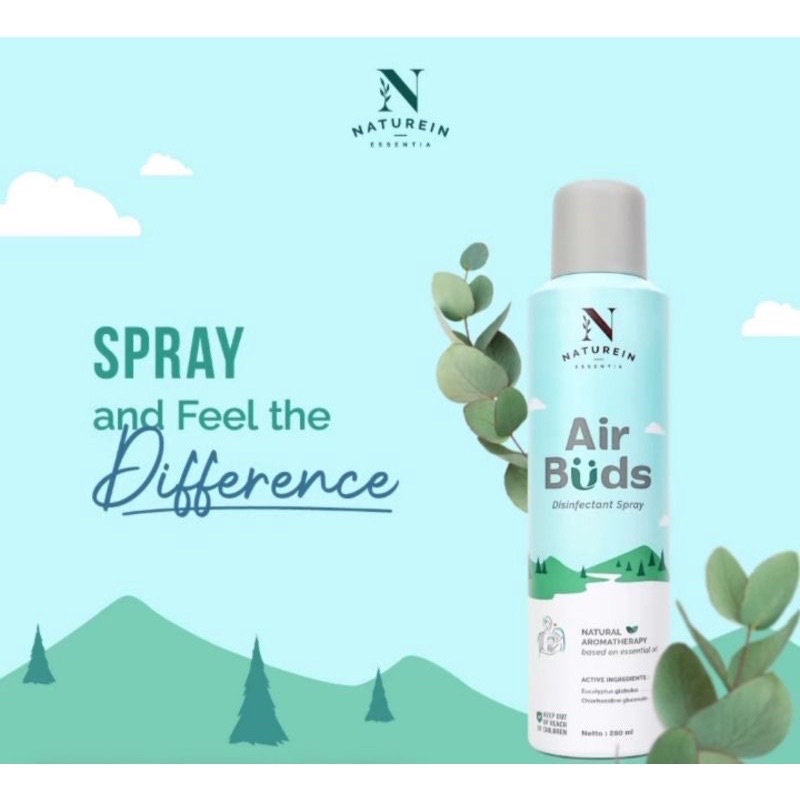 Naturein Air Buds Disinfectant Spray 280ml Spray anti bakter virus