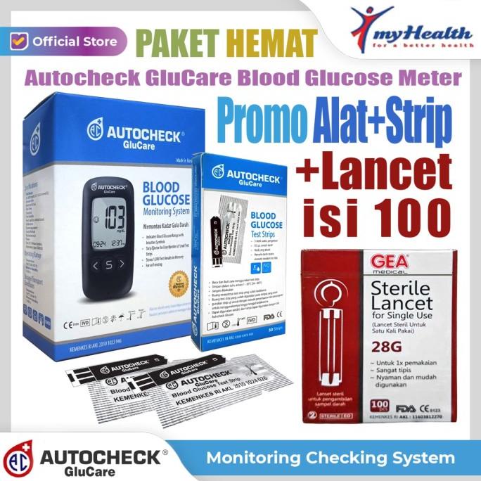 Paket Hemat Autocheck Glucare Blood Glucose Meter Termurah