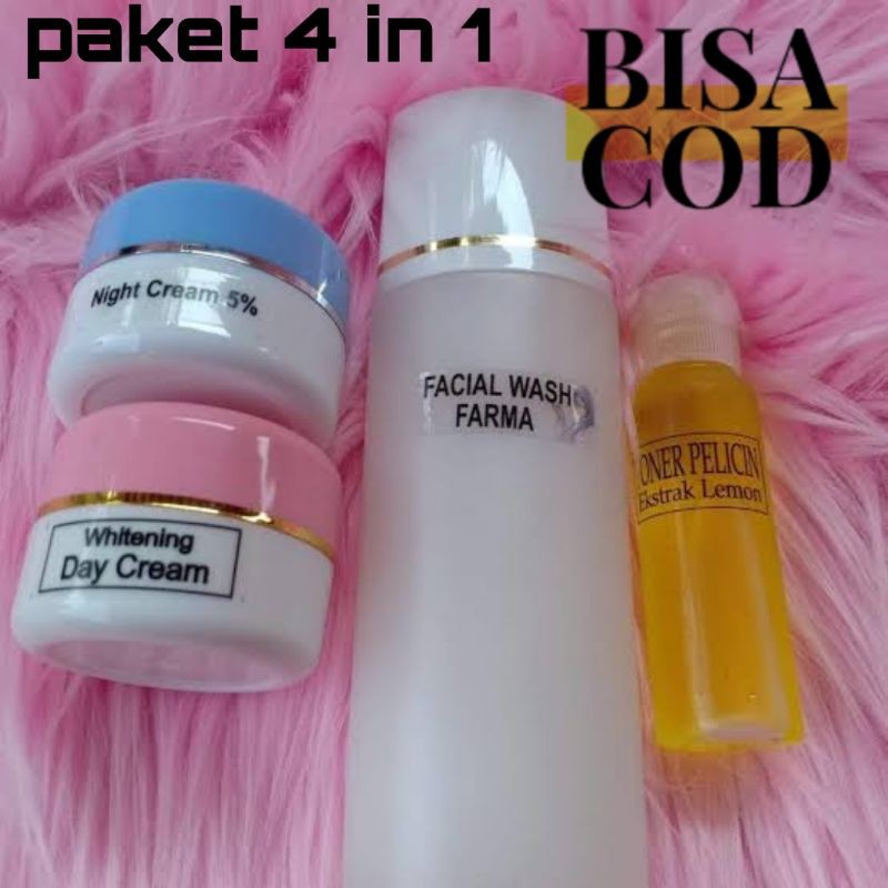 Cream Farma WDC SPC 5% Paket Krim Pemutih Wajah 4in1 Dijamin Ori