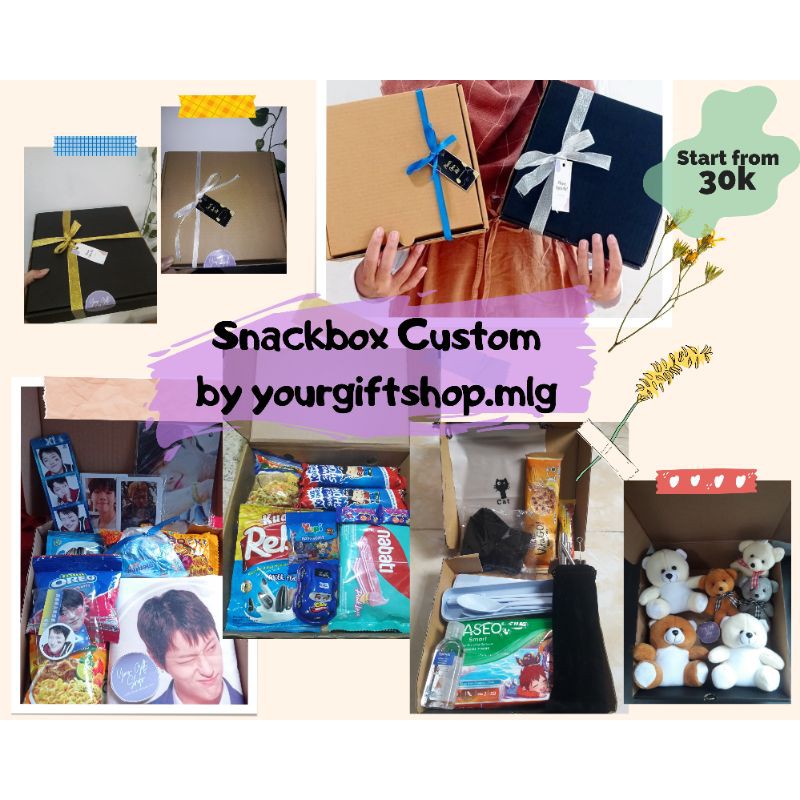 

Snack Box Custom Free Gift Card (Snackbox, New Normal Kit Gift Box, Hampers, Kado, Hadiah)