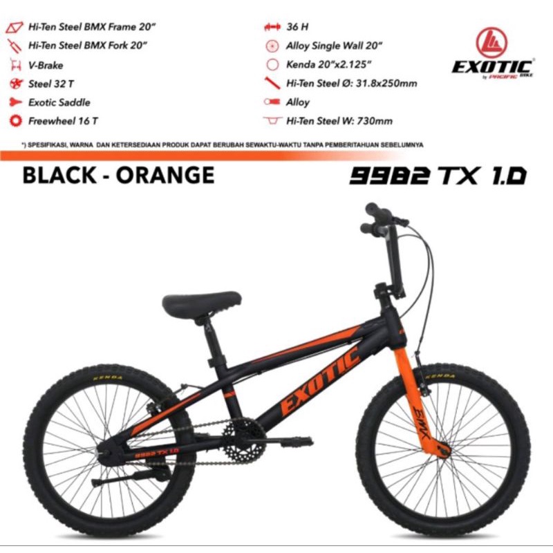 Sepeda BMX Anak 20 inch Exotic 9982 TX 1.0 By Pacific