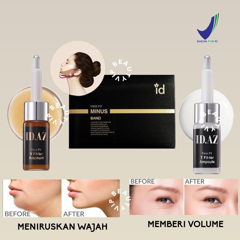ID Placosmetics - Face Fit V Fit-Ler Ampoule (Penirus Wajah) | Face Fit T Fit (Pemberi Volume) 15ml 