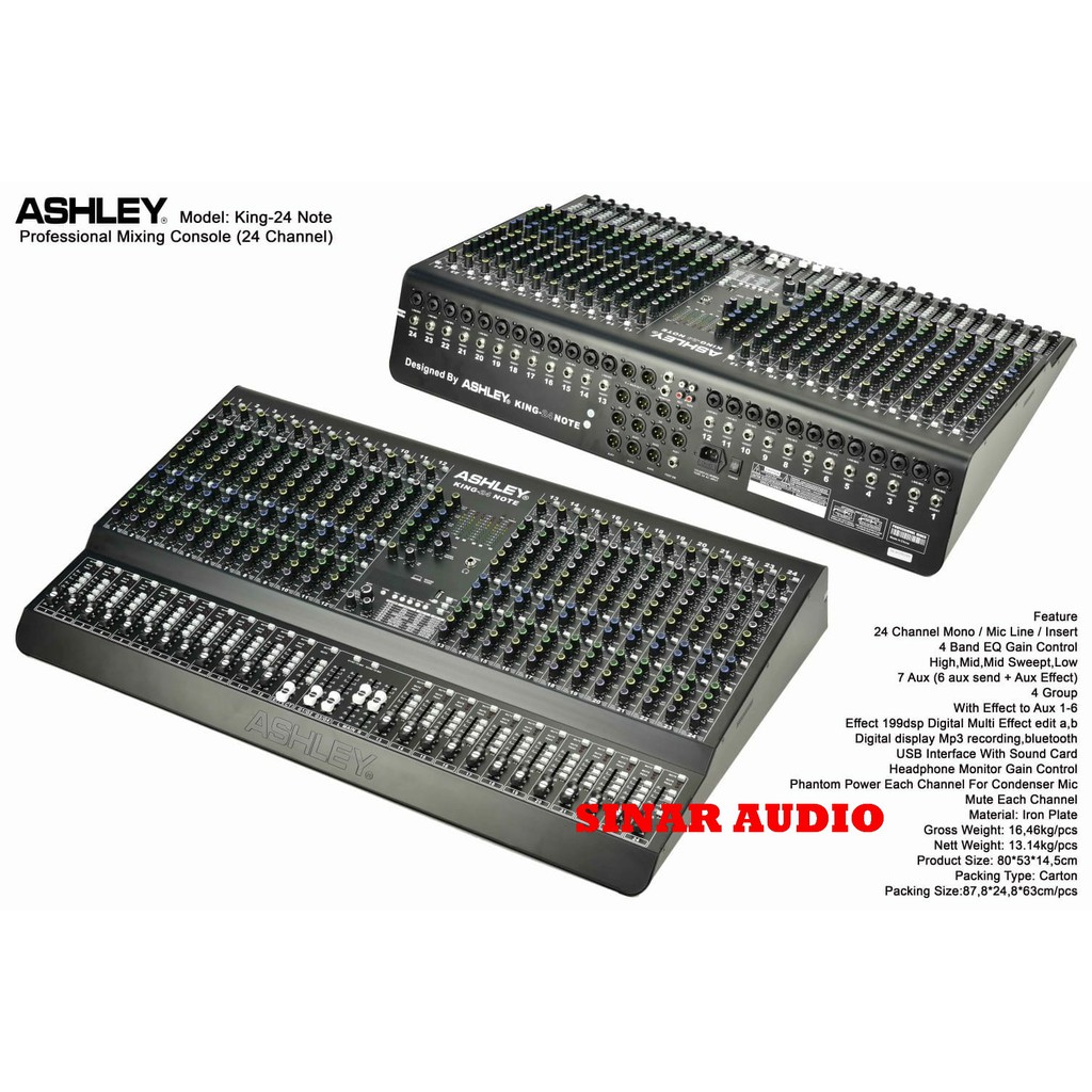 Mixer Ashley KING 24 NOTE - KING 24NOTE 24 Channel  Original