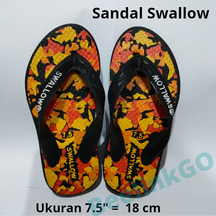 Sandal Jepit Swallow Loreng Army Sendal Doreng Dewasa Anak