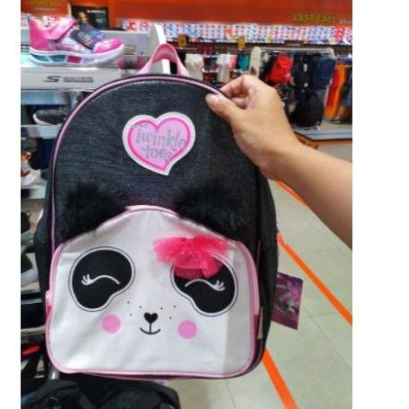 Tas skechers anak backpack skechers kids tas skechers twinkle toes panda black pink original