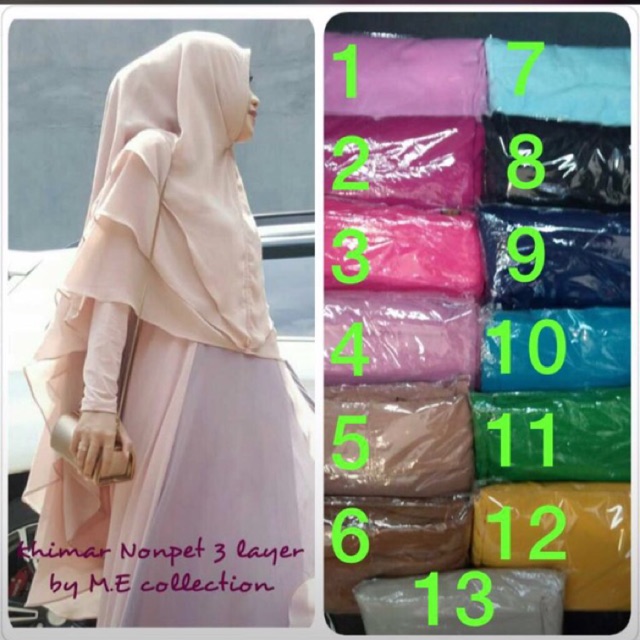 Khimar ceruti  3 layer