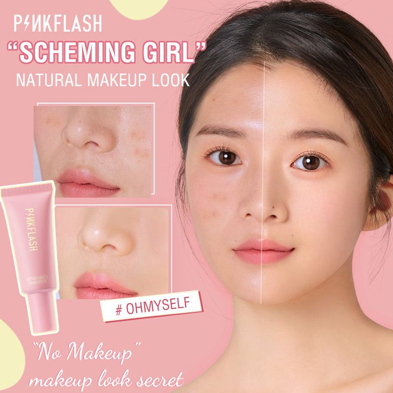 PINKFLASH OhMySelf Weightless Long Lasting All-day Tahan Air Matte Foundation 6 Colors PF-F03