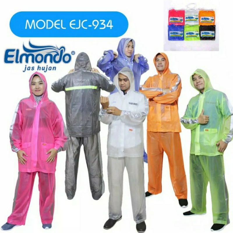 Jas hujan pria / wanita elmondo lexi 934 setelan jaket celana tebal