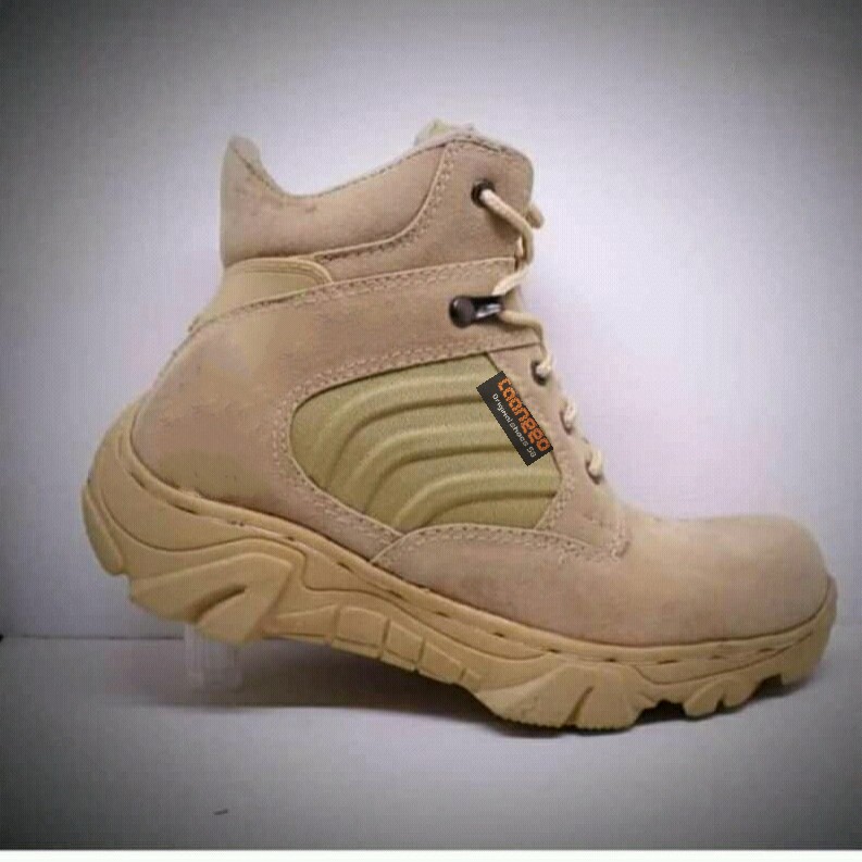 Sepatu pria pdh cream safety tactical boots 6 inch terpopuler dan termurah
