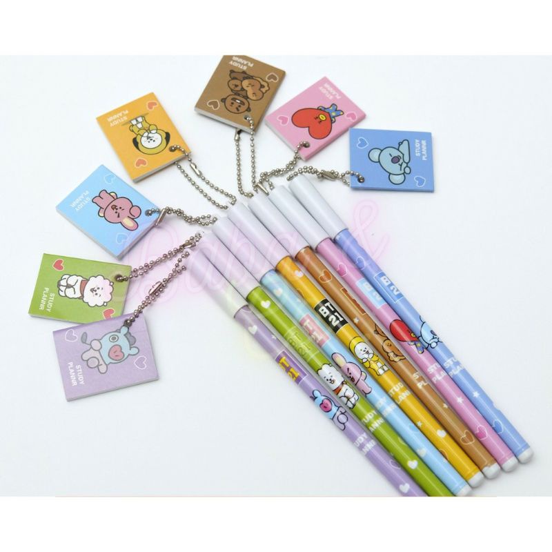 

Pulpen / 1pcs Pulpen gel / Pulpen gel dengan memo / pulpen karakter BT21