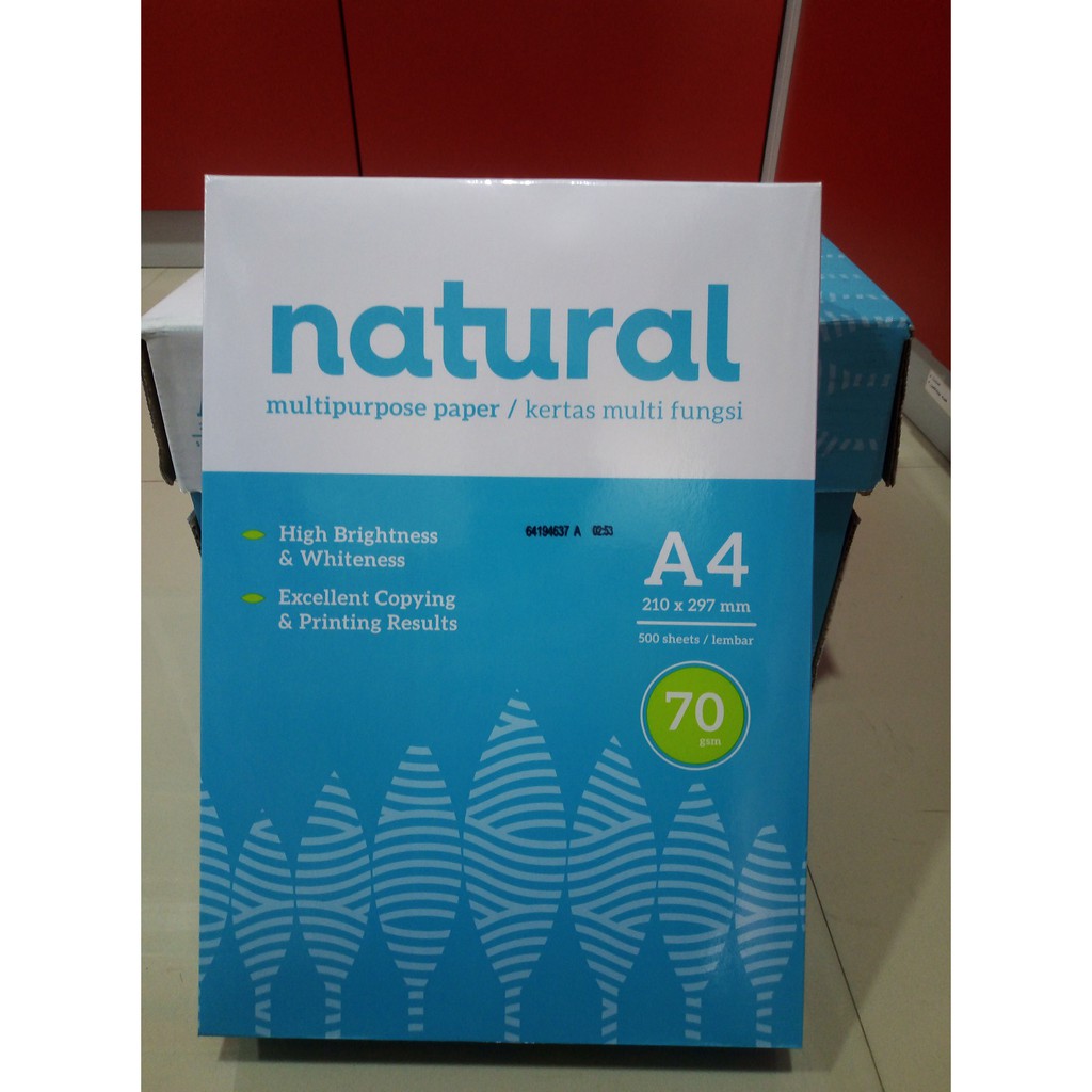 

HVS NATURAL A4 70 GSM (KERTAS MULTIFUNGSI)