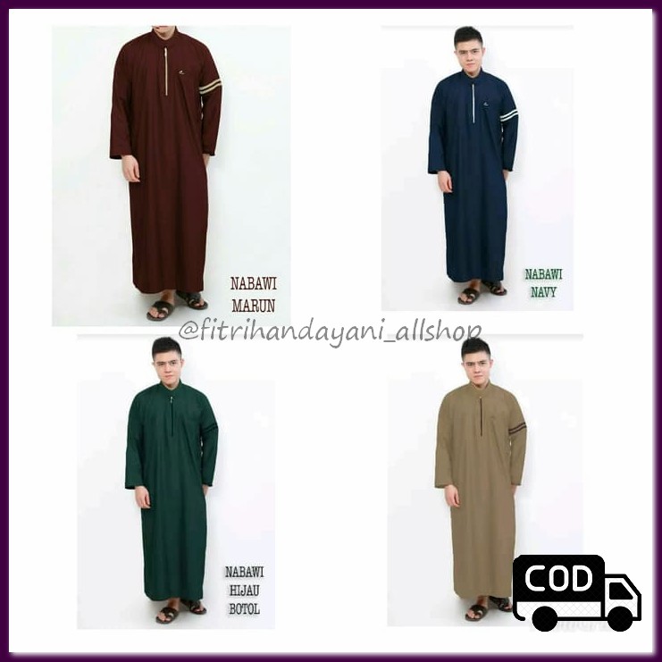 Baju Koko Gamis Cowok Habib Terlaris Bagus Jubah Gamis Pria Musli CU150 Jubah Pria/Ikhwan Nabawi A