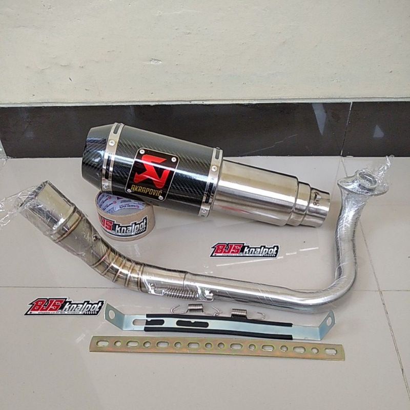 Knalpot akrapovic Nmax Aerox 155 Vario Beat street Scoopy new Xride mio soul Adv pcx Genio-Carbon - vario125new