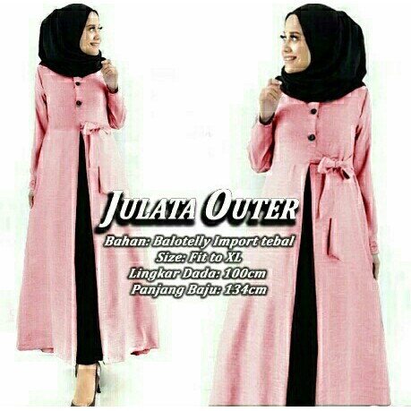 Dress Outer Yulita- Outer Muslim Wanita - Pakaian Muslim wanita