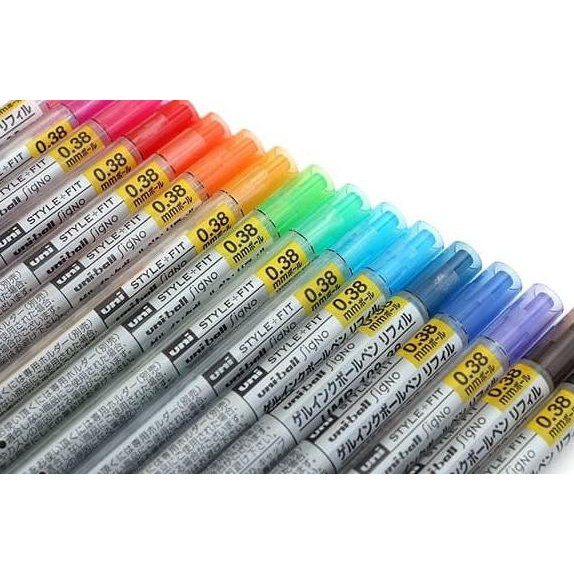 

REFILL UNI STYLE FIT - 0,38mm Tersedia 15warna - Refil PENA SUKA2